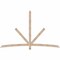 Ekena Millwork Alberta Smooth Timber Gable Bracket, Douglas Fir, 96"W x 60"H x 1 1/2"D x 3 1/2"F, 15/12 Pitch GBW096X60X0204ALB00SDF - alternate 1